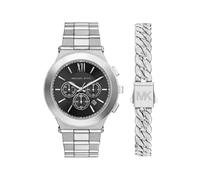 Michael Kors Billie Herren 44MM silberfarbene Edelstahl-Uhr, MK9272SET