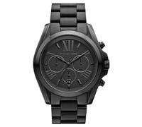 Michael Kors Bradshaw Chronograph MK5550 - Unisex Uhr, Schwarz Ionenplattiert, Quarz, 42 mm, 50 m wasserdicht, kratzfestes Glas