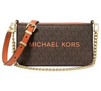 Michael Kors Bryant Kleine wandelbare Umhängetasche, Goldfarbene Hardware/Signatur mit Pop-Besatz/orangefarbener Stanzung, One size