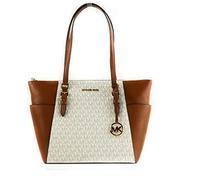 Michael Kors Charlotte Große Tragetasche mit Reißverschluss oben, Vanille, Large