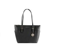 Michael Kors Charlotte Saffiano Leather Large Top Zip Tote - Black