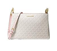 Michael Kors Coated Canvas Crossbody Bag Purse Messenger Handbag Powder Blush