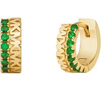 Michael Kors Creolen aus Sterlingsilber mit grünen Glassteinen