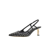 38 MICHAEL KORS ALORA SCHWARZ SILBER SLINGBACK PUMPS