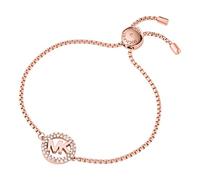 Michael Kors Damen-Armband aus Edelstahl, rotgoldfarben, mit Kristallakzenten, Standard, Metall, Kristalle