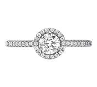 Michael Kors Damen-Damenring 925er Silber Glasstein 49 Silber 32012409