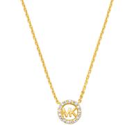 Michael Kors - Damen-Halskette Premium Kors MK aus goldfarbenem Sterlingsilber mit Logo-Anhänger, MKC1726CZ710