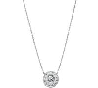 Kette mit Anhänger MICHAEL KORS "Schmuck Geschenk Silber 925 Halsschmuck PREMIUM", silber (silberfarben, kristallweiß), Halsketten, Damen, Silber 925 (Sterlingsilber), L: 45,5cm B: 1mm, mit Zirkonia (