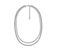 Collier MICHAEL KORS "PREMIUM, MIXED TENNIS DOUBLE LAYER, MKJ8276CZ040" Halsketten Gr. Messing, Breite: 3,7 mm, silberfarben (platinfarben, kristallweiß, kristallweiß) Damen Colliers mit Zirkonia (synth.) (15870825-0)