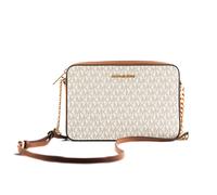 Michael Kors Damen Jet Set Große East West Saffiano Leder Umhängetasche (Vanilla Signature) Einheitsgröße