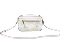 Michael Kors Damen Jet Set Item Große Ost-West Signatur Leder Reißverschluss Ketten Umhängetasche (Vanilla PVC/Puderrosé) Einheitsgröße