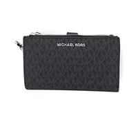 Michael Kors Damen Jet Set Travel Double Zip Wristlet-Signature Handgelenk, Schwarzes PVC 2