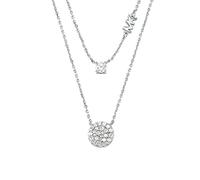 Michael Kors Kette MKC1591AN040 – doppellagige Pavé‑Scheibenkette Sterlingsilber Damen Zirkonia