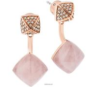 Michael Kors Damen-Ohrstecker Edelstahl Rosé mit Rosenquarz und Zirkonia MKJ5243791