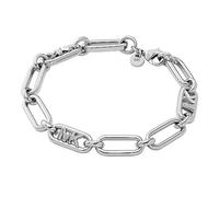 Michael Kors Damen Premium MK Statement Link Platiniertes Empire-Gliederkettenarmband, MKJ828500040