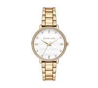 Quarzuhr MICHAEL KORS "PYPER", gelbgoldfarben, weiß, Armbanduhren, Damen, Armbanduhr, Damenuhr, Edelstahlarmband, analog, Glassteine (82948764-0) gelbgoldfarben, weiß