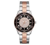 Michael Kors Damen Quartz Armbanduhr, 40.00mm GehäusegröÃŸe mit Mehrfarbig analog Zifferblatt und zweifarbig Metallarmband Armband MK6960