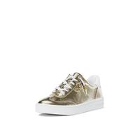 MK Sneaker Scotty aus Leder in Metallic-Optik mit Verzierung - Goldton - Michael Kors