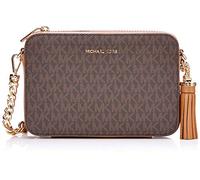 Michael Kors Umhängetasche Jet Set Medium Camera Bag MK Signature Brown Braun
