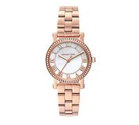Michael Kors Damenuhr Norie, Dreizeigeruhrwerk, 28mm Rose Gold Edelstahlgehäuse mit Edelstahlarmband, MK3558