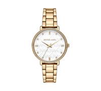 Quarzuhr MICHAEL KORS "PYPER", gelbgoldfarben, weiß, Armbanduhren, Damen, Armbanduhr, Damenuhr, Edelstahlarmband, analog, Glassteine (82948764-0) gelbgoldfarben, weiß