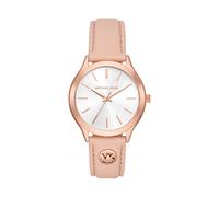 Michael Kors Damen Analog Quarz Uhr mit Leder Armband MK7545