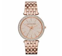 Michael Kors Darci Damenuhr MK3439 Kristall Pave Zifferblatt RoseTone Edelstahlband