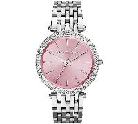 Michael Kors Darci MK3352 Damen Edelstahl-Uhr 39 mm mit pinkfarbenem Zifferblatt Einheitsgröße