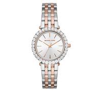 Michael Kors Darci Watch für Damen, Silberfarbenes Quarz-Dreizeigerwerk mit Edelstahlarmband