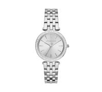 Michael Kors Darci Watch für Damen, Silberfarbenes Quarz-Dreizeigerwerk mit Edelstahlarmband