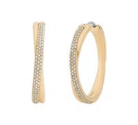 Michael Kors Edelstahl MK Logo Creolen für Frauen, One Size, Edelstahl, Kein Edelstein