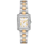 Michael Kors Damenuhr Emery MK4882 – Quarz, Edelstahl- & Lederarmband, Gold/Silber, 22 mm