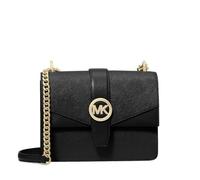 Michael Kors Greenwich Kleine Umhängetasche aus Saffiano-Leder, Schwarz
