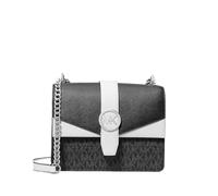 Michael Kors Greenwich Small Signature Leder Crossbody Bag Black Combo, Schwarze Kombi., Small
