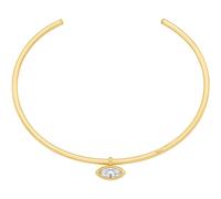 Halsreif MICHAEL KORS "Premium", gold (gelbgoldfarben, kristallweiß), Halsketten, Damen, Metall, L: 30, mit Zirkonia (synth.) (21773300-0) gelbgoldfarben, kristallweiß