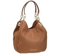 Michael Kors Tote - Lillie Large Chain Shoulder Tote Bag - in cognac - für Damen - aus Textil &Leder