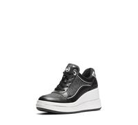 MK Sneaker Emmy Aus Signature-Logostoff Und Leder Mit Keilabsatz - Schwarz - Michael Kors