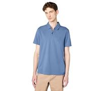 Michael Kors Herren-Poloshirt aus Piqué, kurzärmelig, mit Reißverschluss, Dark Chambray, XL