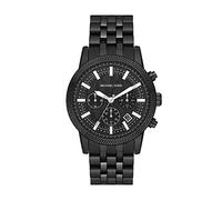 Michael Kors Herren Quartz-Multifunktion Armbanduhr, 38.00mm GehäusegröÃŸe mit schwarz analog Zifferblatt und schwarz Metallarmband Armband MK9089