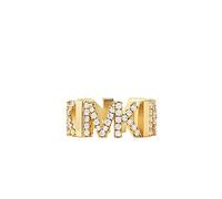 Fingerring MICHAEL KORS "PREMIUM, MKJ7961710" Fingerringe Gr. 17,5, Metall, 8 mm, goldfarben (gelbgoldfarben, kristallweiß, kristallweiß) Damen Fingerringe mit Zirkonia (12795503-17,5)