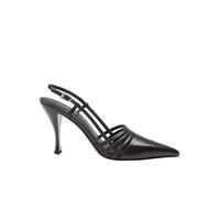 Michael Kors Hohe Schuhe - Haisley Slingback In Black Leather - Gr. 5_5 - in Grau - für Damen
