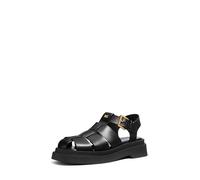 Michael Kors Indy Fisherman Damen-Sandalen, Schwarz, 37 EU
