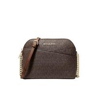 Michael Kors Jet Set Medium Crossbody Leather Handbag (BROWN)