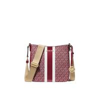 Michael Kors Jet Set Small Signature Logo Stripe Crossbody Bag Cherry