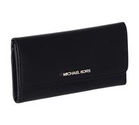 Michael Kors Jet Set Travel Large Saffiano Leather Trifold Wallet (Black)