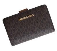 Michael Kors Jet Set Travel Medium Bifold Zip Coin Wallet - Brown