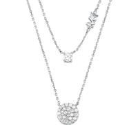 Michael Kors - Doppellagige Pavé-Scheibenkette aus Sterlingsilber für Damen, MKC1591AN040