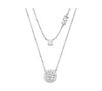 Michael Kors Kette MKC1591AN040 – doppellagige Pavé‑Scheibenkette Sterlingsilber Damen Zirkonia