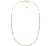 Collier MICHAEL KORS "Premium Tenniskette", gold (gelbgoldfarben, kristallweiß), Halsketten, Damen, Metall, L: 42 B: 2,5mm, Collier, mit Zirkonia (synth.), B:2,5mm (18318033-0) gelbgoldfarben, kristal
