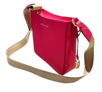 Michael Kors Kleine Umhängetasche aus Leder (Electric Pink), Rot/Ausflug, einfarbig (Getaway Solids)